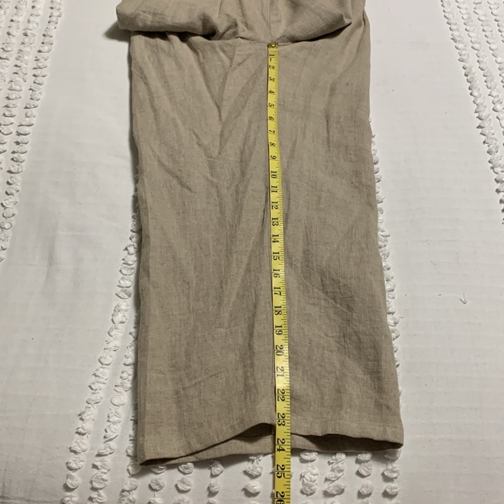 Flax Women’s 100% Linen Classic Wide-Leg Oatmeal Large Pants Lagenlook Quiet - Picture 11 of 11